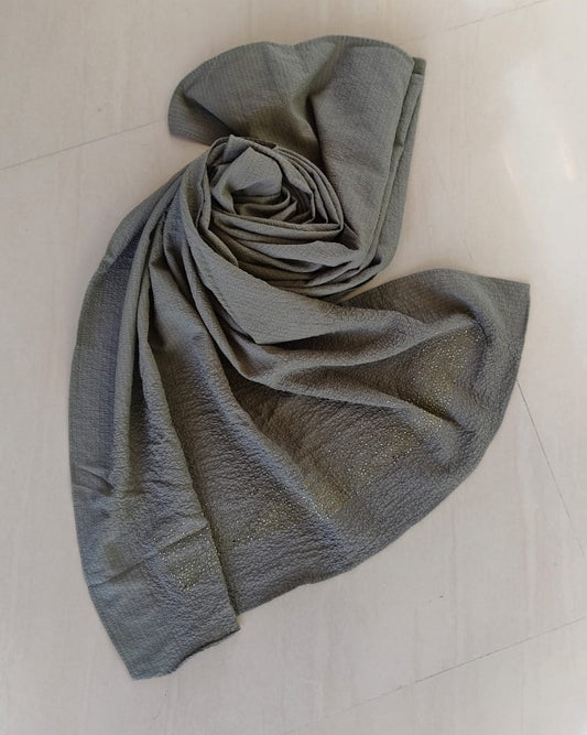 Chiffon bubble pallu diamond Hijab