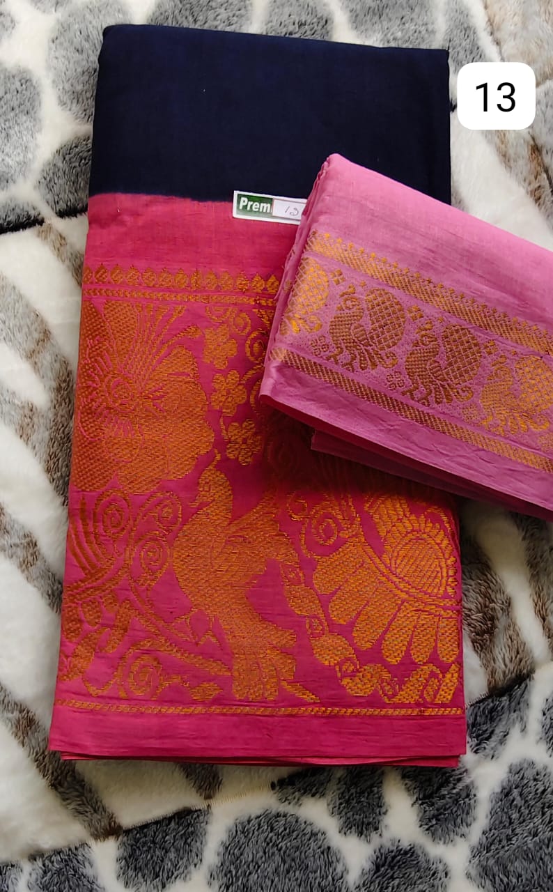 Plain Mayuri cotton saree