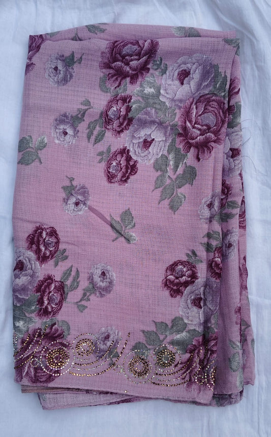 Design - 2 Soft Gentlemen Cotton Floral prints Hijab