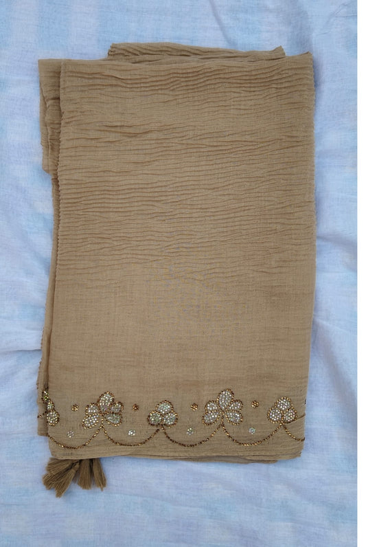 Imported premium cotton pleated hijab