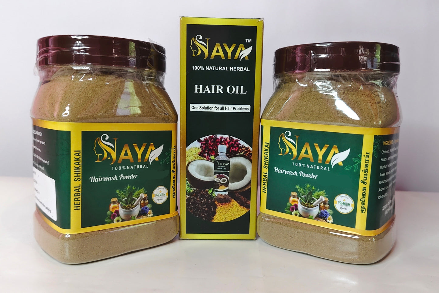 Shikakai 250gram + Shikakai 250 gram + Hair oil 100 ml