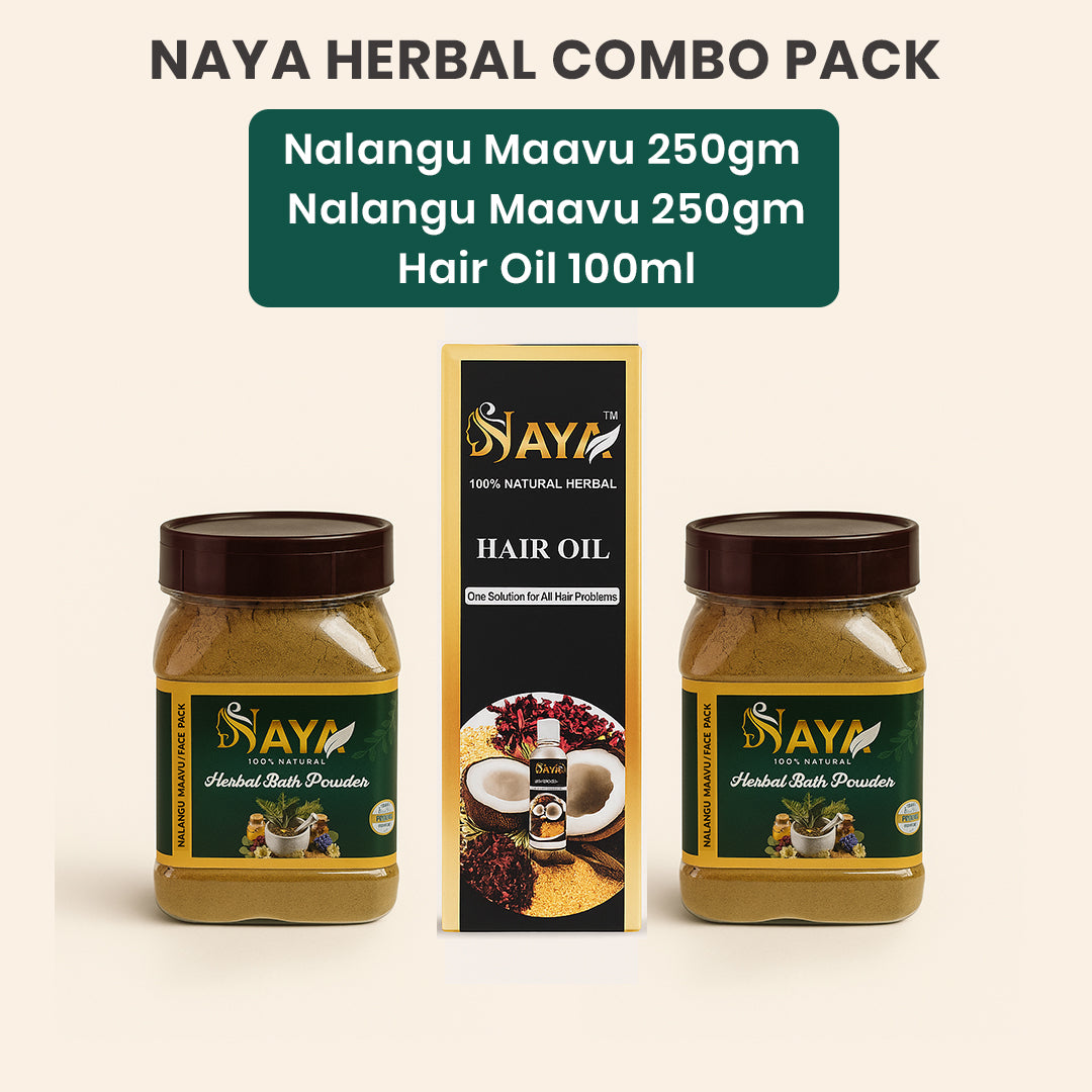 Nalangu Maavu 250gram + Nalangu Maavu 250 gram + Hair oil 100 ml