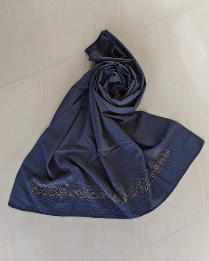 Chiffon bubble pallu diamond Hijab