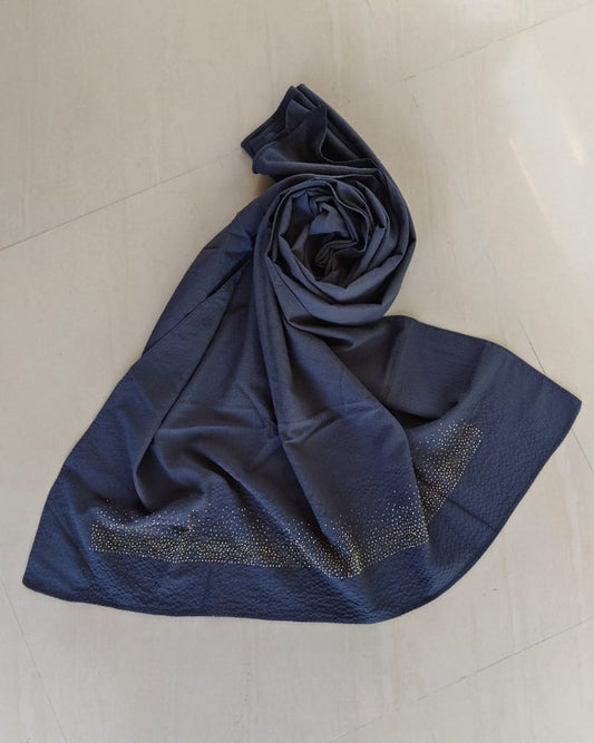 Chiffon bubble pallu diamond Hijab