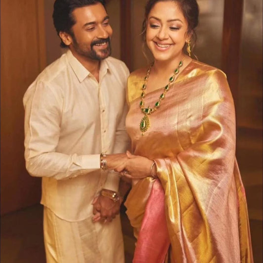 Jyothika mam saree Banarasi Tissue