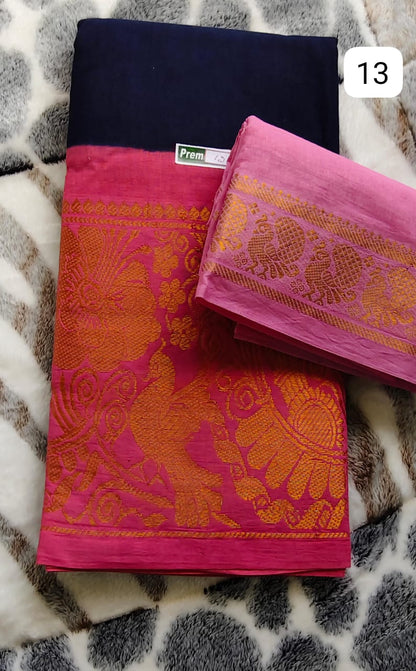 Plain Mayuri cotton saree