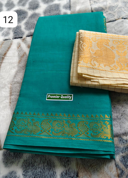 Tradition Sungudi Plain Cotton Saree