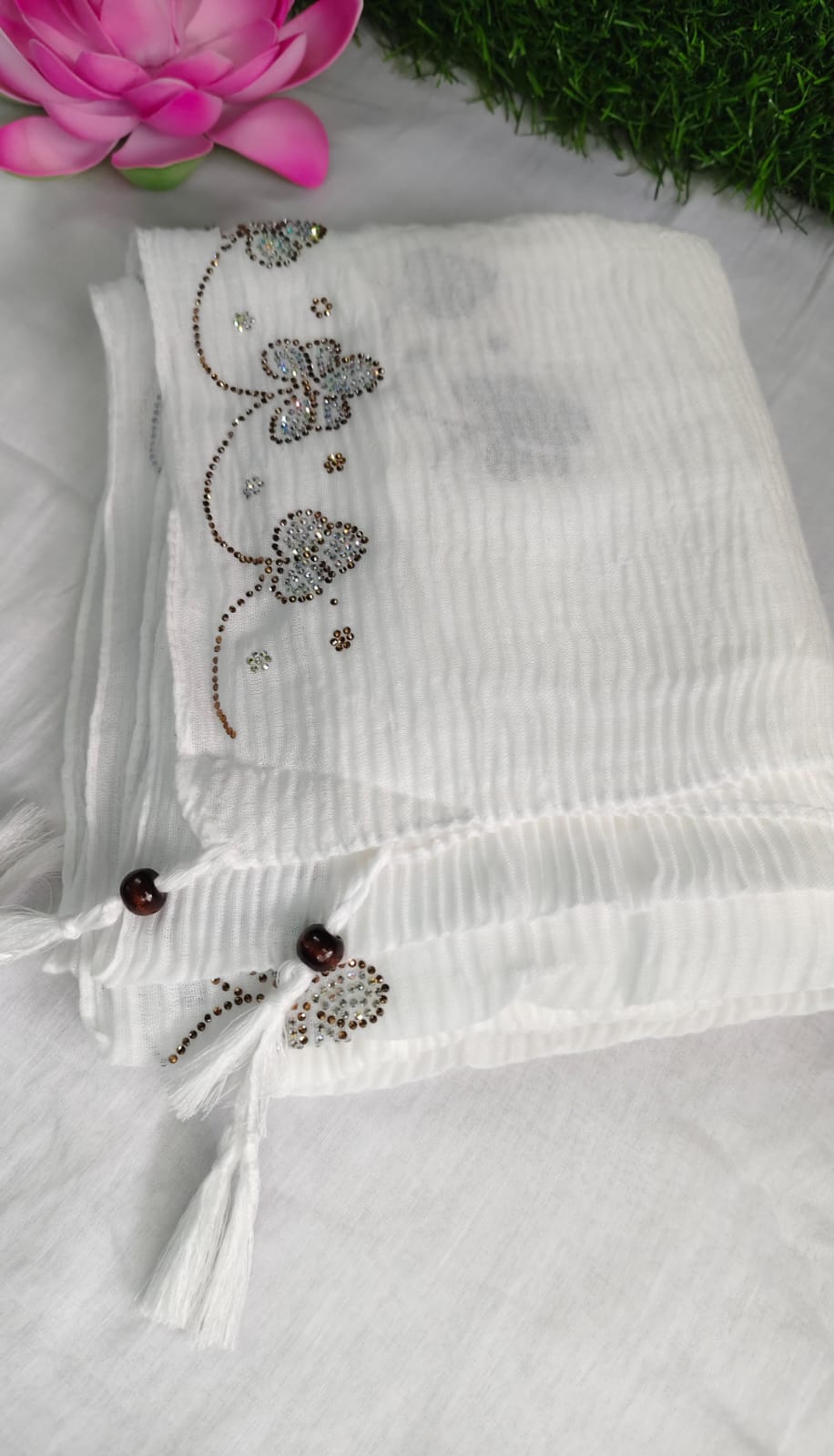 Imported premium cotton pleated hijab