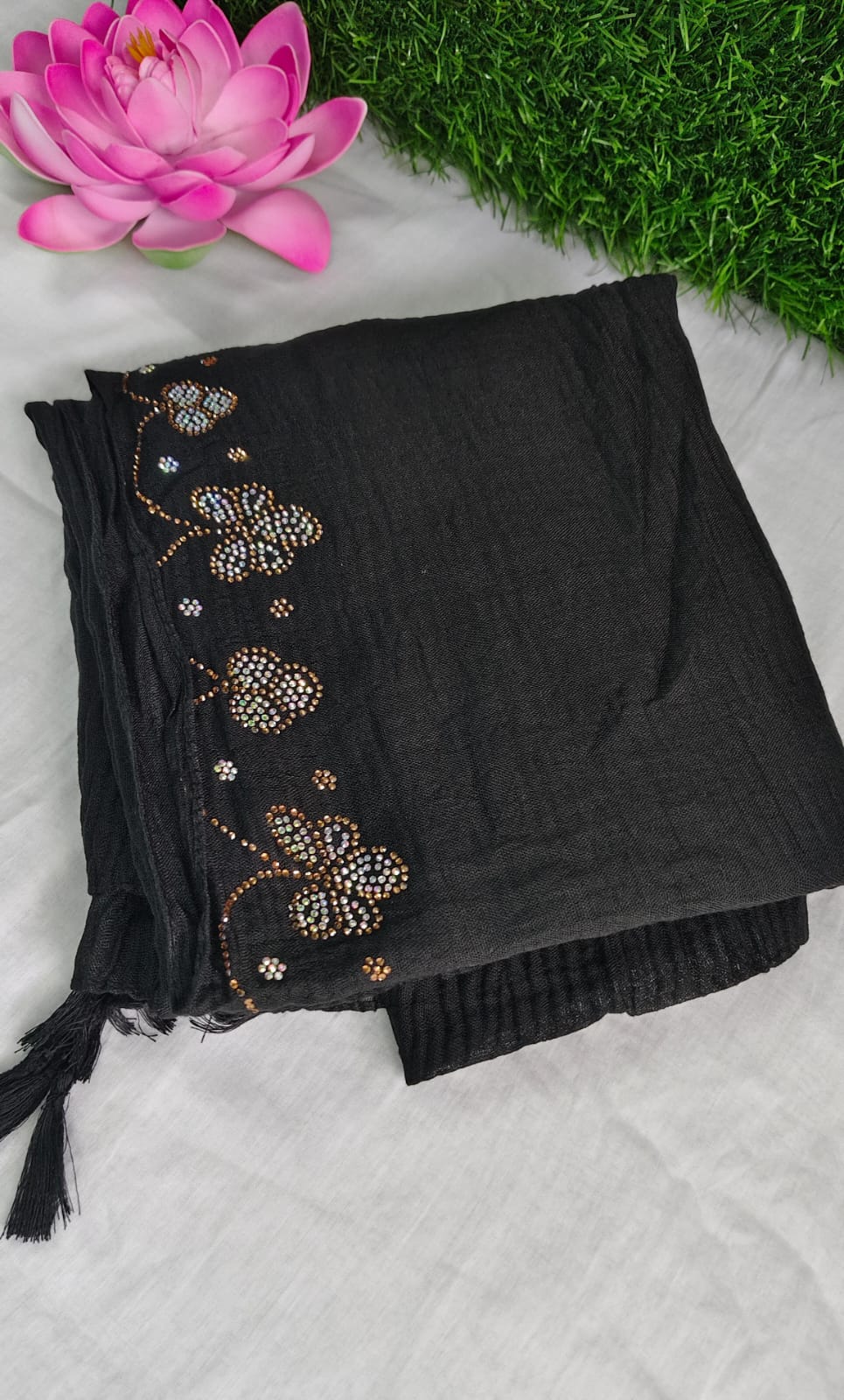 Imported premium cotton pleated hijab