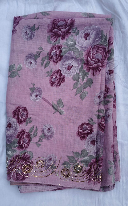 Design - 2 Soft Gentlemen Cotton Floral prints Hijab