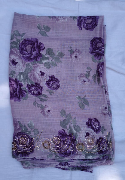 Design - 2 Soft Gentlemen Cotton Floral prints Hijab