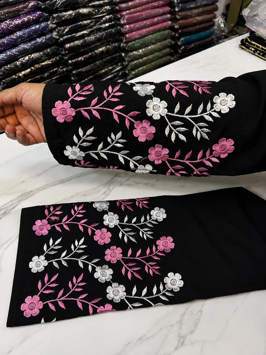 Beautiful Embroidery hand Work Abaya