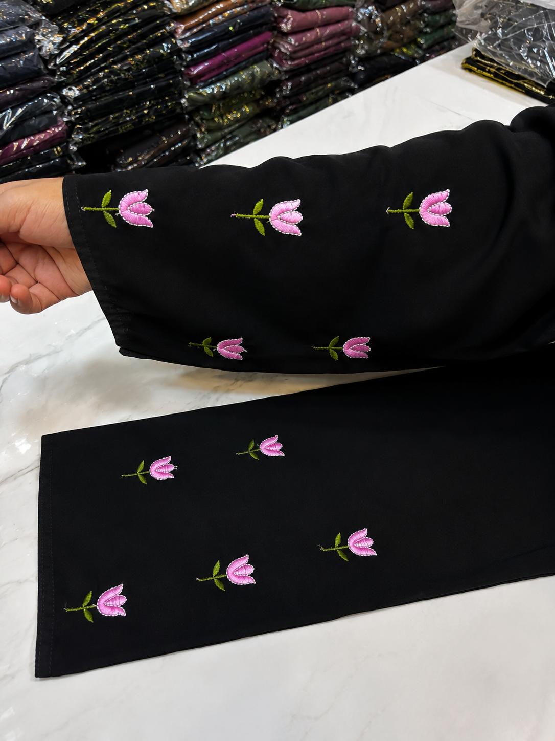 Beautiful Embroidery hand Work Abaya