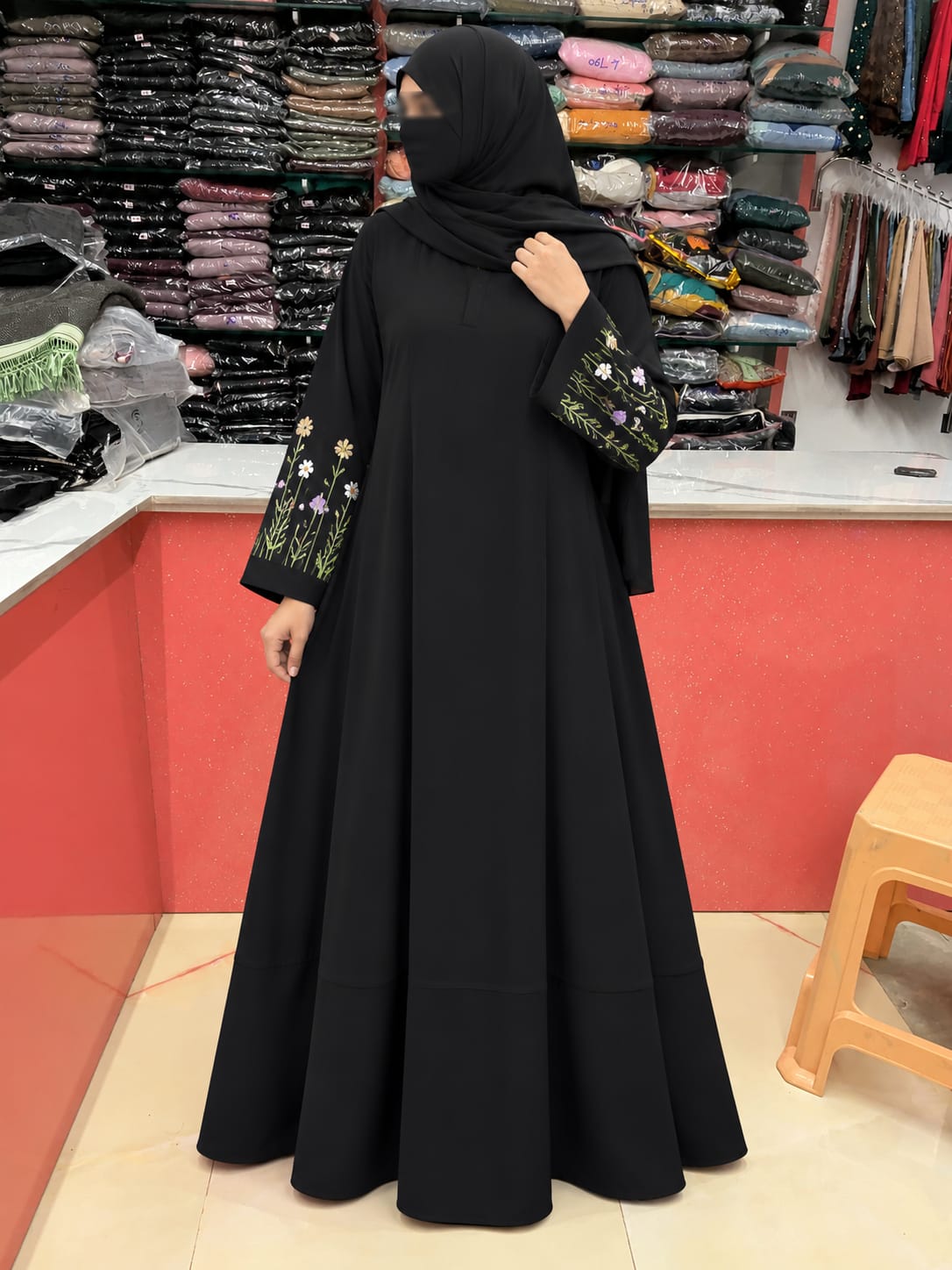 Beautiful Embroidery hand Work Abaya
