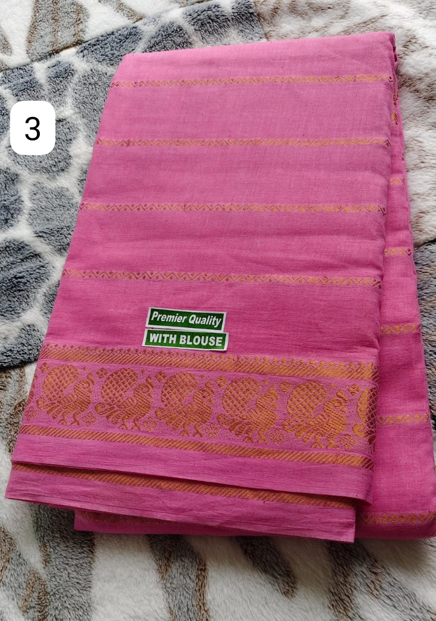 Self Veldhari Cotton Saree