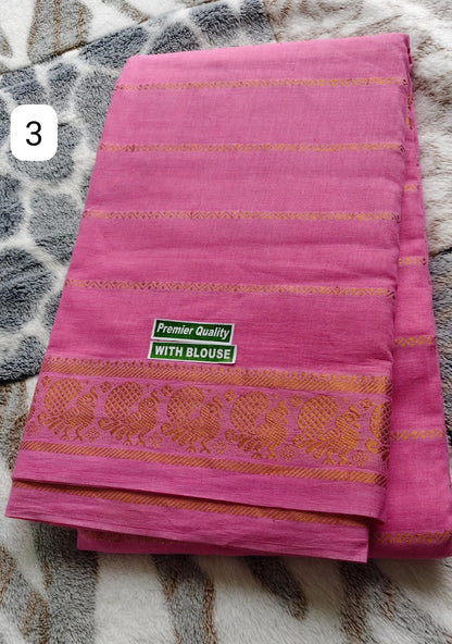 Self Veldhari Cotton Saree