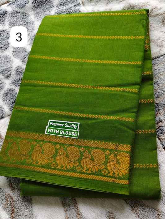 Self Veldhari Cotton Saree