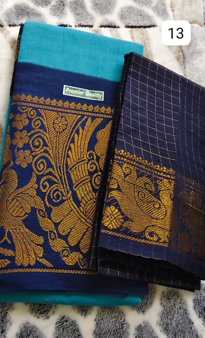 Plain Mayuri cotton saree