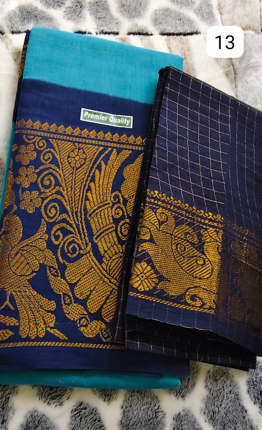 Plain Mayuri cotton saree