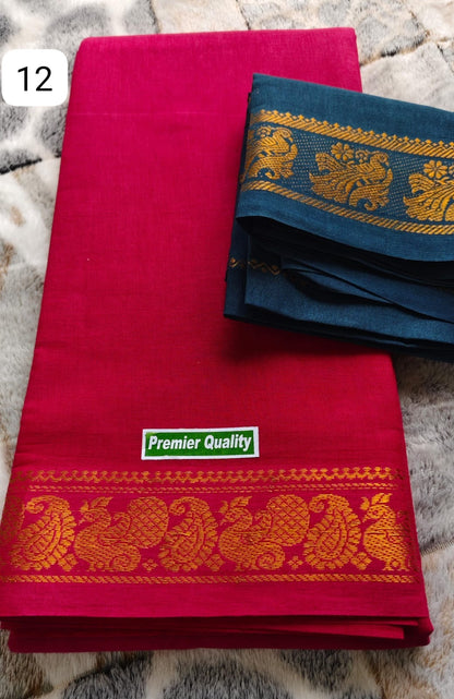 Tradition Sungudi Plain Cotton Saree