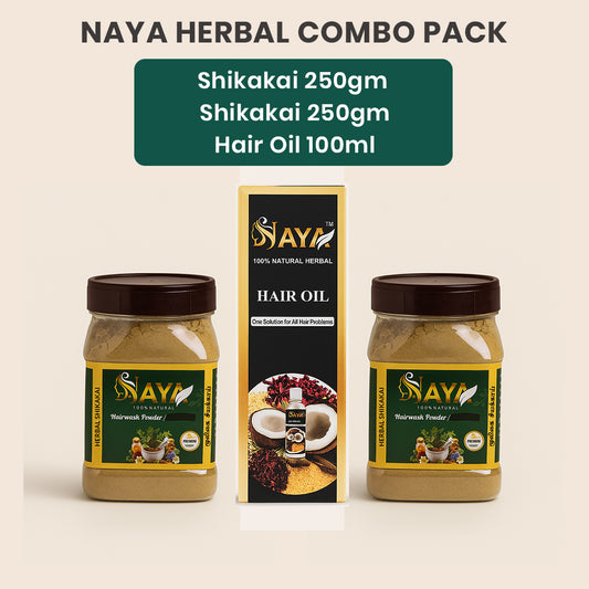 Shikakai 250gram + Shikakai 250 gram  + Hair oil 100 ml