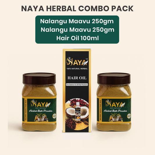 Nalangu Maavu 250gram + Nalangu Maavu 250 gram + Hair oil 100 ml